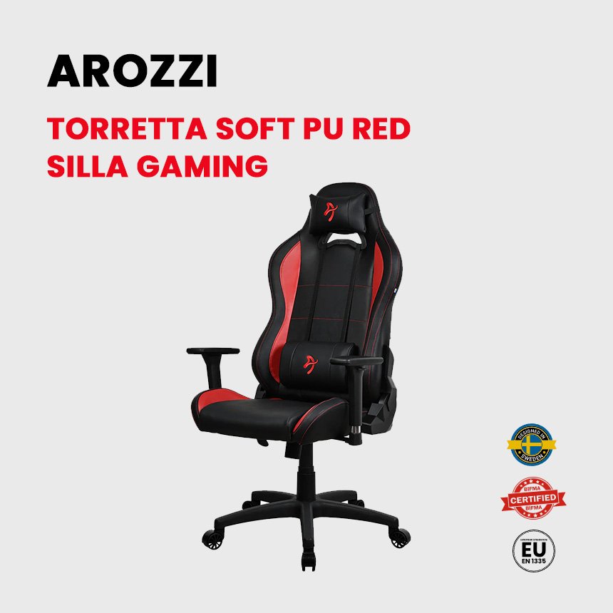 Arozzi Torreta Soft PU Red Silla gaming