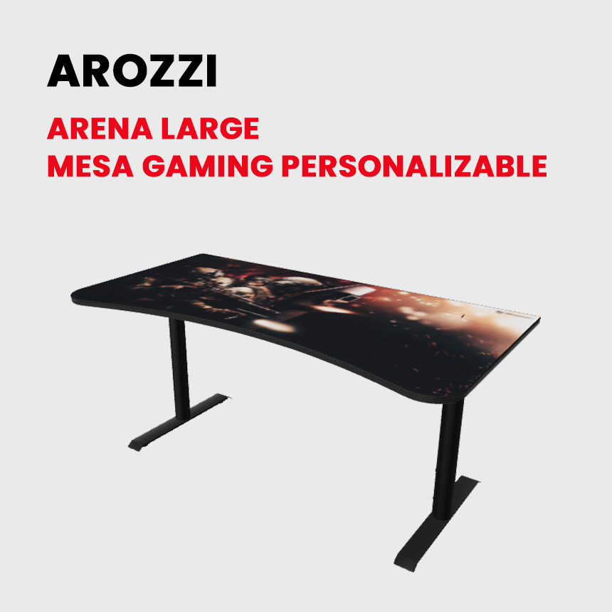 Arozzi Arena L Mesa gaming personalizable